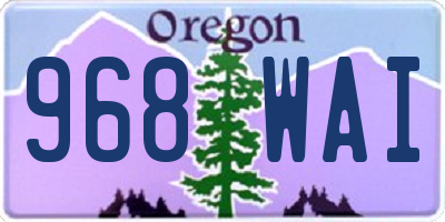 OR license plate 968WAI