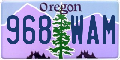 OR license plate 968WAM