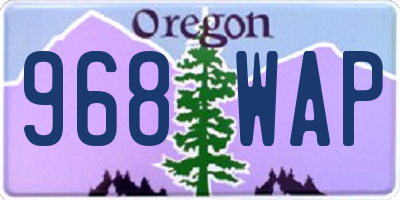 OR license plate 968WAP