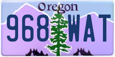 OR license plate 968WAT