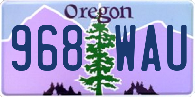 OR license plate 968WAU