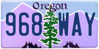 OR license plate 968WAY