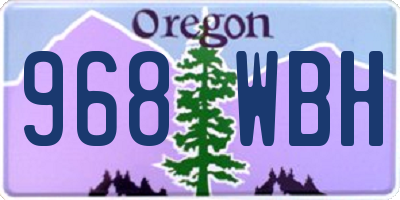 OR license plate 968WBH