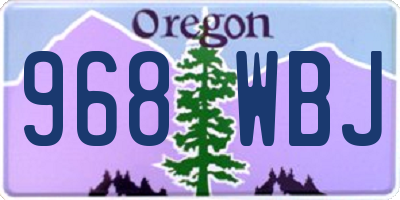 OR license plate 968WBJ