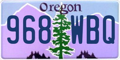 OR license plate 968WBQ
