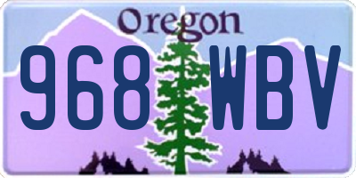 OR license plate 968WBV