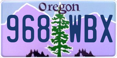 OR license plate 968WBX