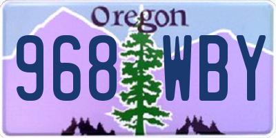 OR license plate 968WBY