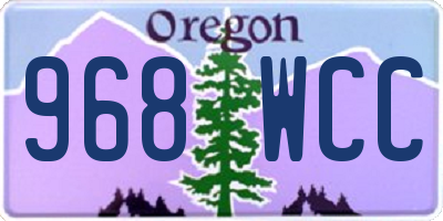 OR license plate 968WCC