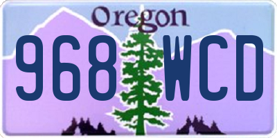 OR license plate 968WCD