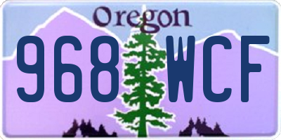 OR license plate 968WCF