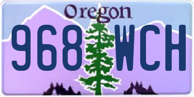 OR license plate 968WCH