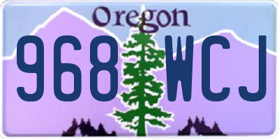 OR license plate 968WCJ