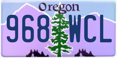 OR license plate 968WCL