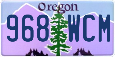 OR license plate 968WCM