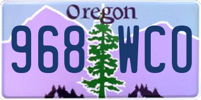 OR license plate 968WCO