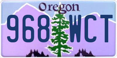 OR license plate 968WCT