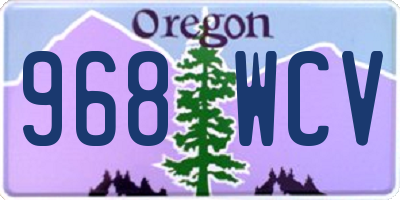 OR license plate 968WCV