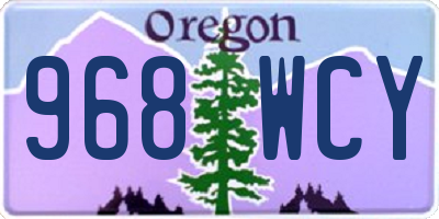 OR license plate 968WCY