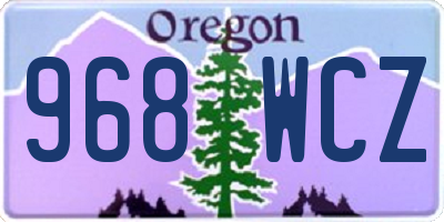OR license plate 968WCZ
