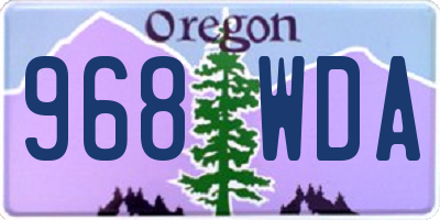 OR license plate 968WDA