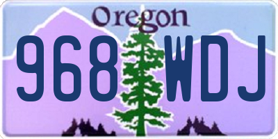 OR license plate 968WDJ