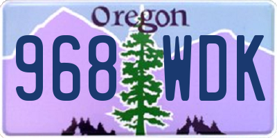 OR license plate 968WDK