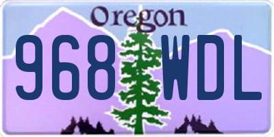 OR license plate 968WDL
