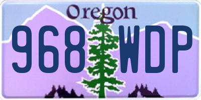 OR license plate 968WDP