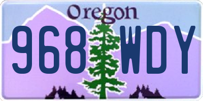 OR license plate 968WDY