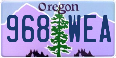 OR license plate 968WEA