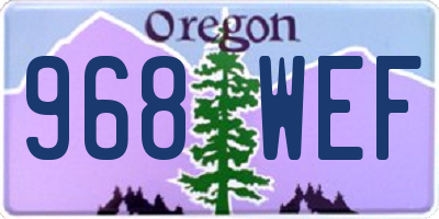 OR license plate 968WEF