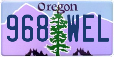 OR license plate 968WEL