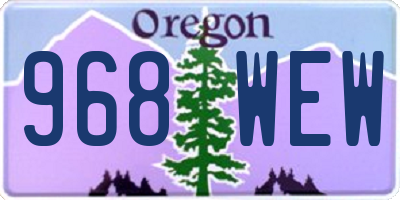 OR license plate 968WEW