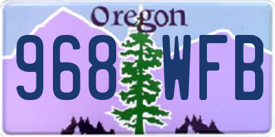OR license plate 968WFB