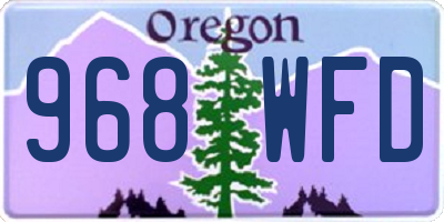OR license plate 968WFD