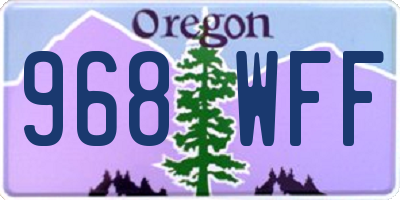 OR license plate 968WFF