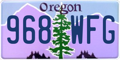 OR license plate 968WFG
