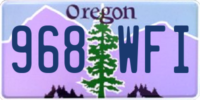 OR license plate 968WFI