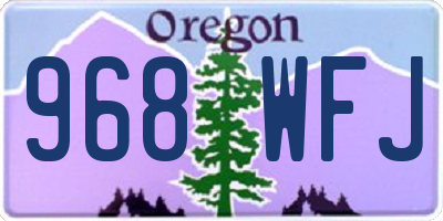 OR license plate 968WFJ
