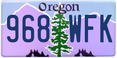 OR license plate 968WFK