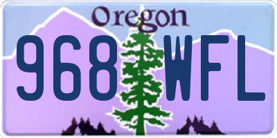 OR license plate 968WFL