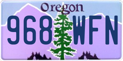 OR license plate 968WFN