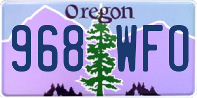 OR license plate 968WFO