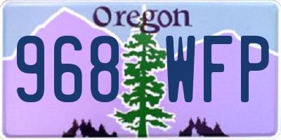 OR license plate 968WFP