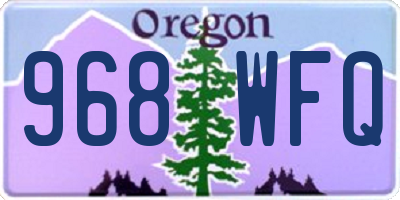 OR license plate 968WFQ