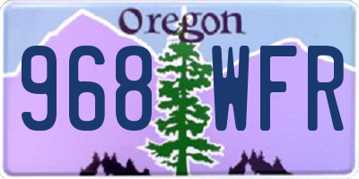 OR license plate 968WFR