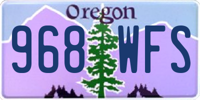 OR license plate 968WFS