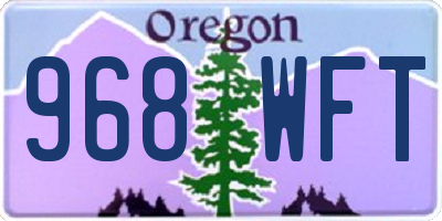 OR license plate 968WFT