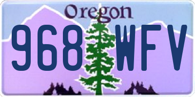 OR license plate 968WFV